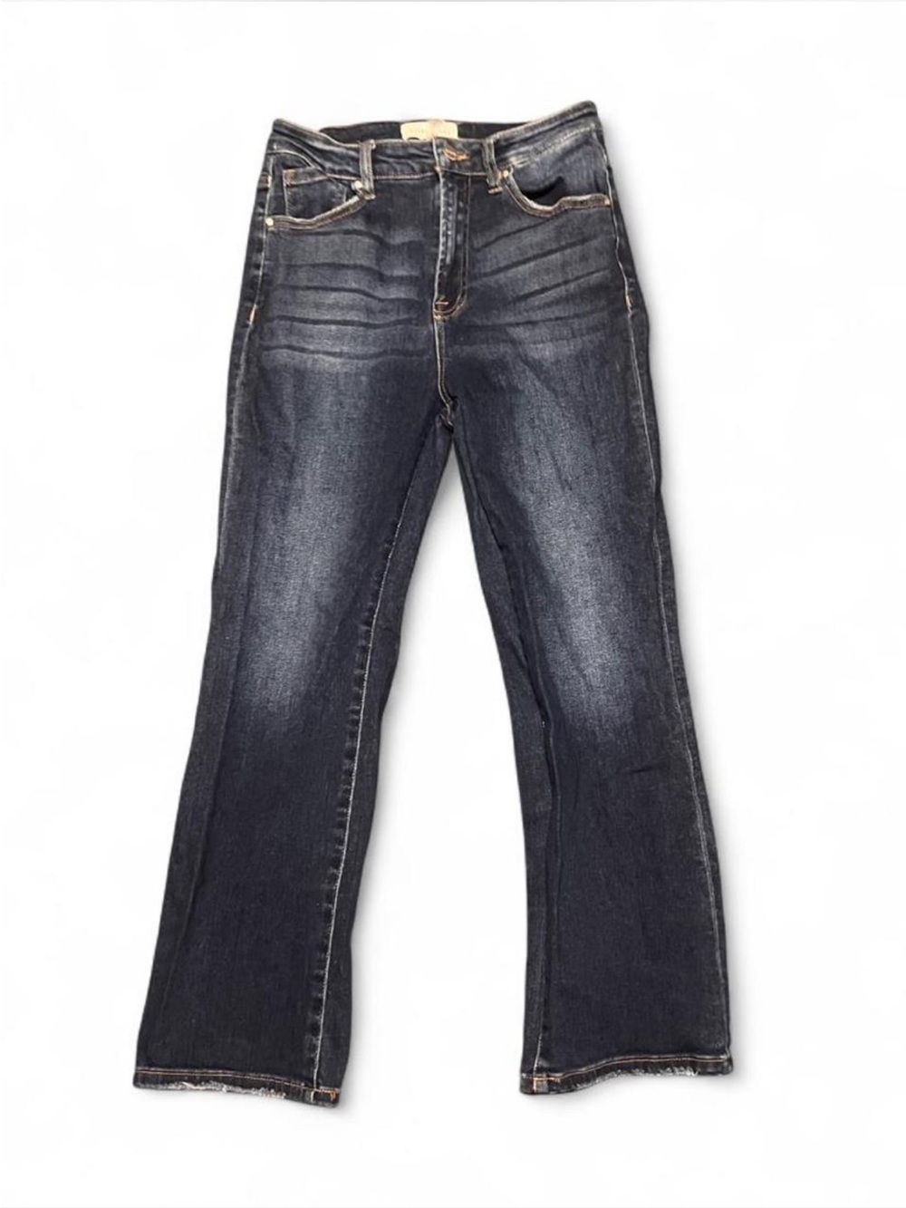 Risen Flare Wide Leg Dark Wash Jeans